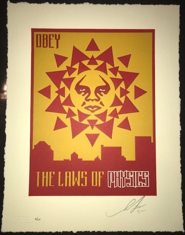 Shepard Fairey, ‘Laws of Physics Variant Edition Of 10’, 2015, Print, Letterpress Edition, New Union Gallery