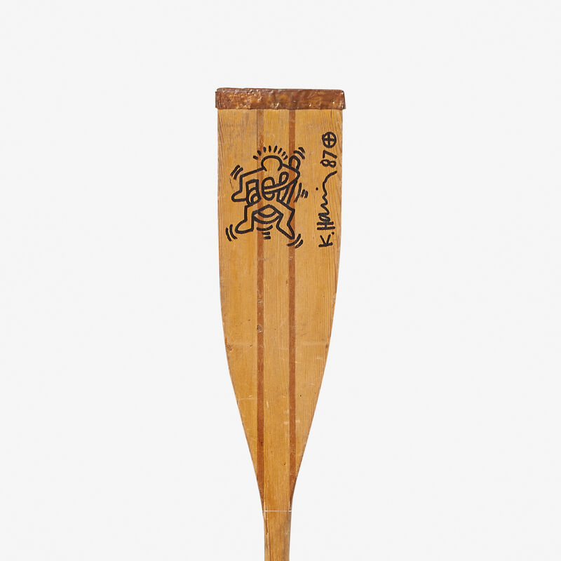 Keith Haring, ‘Untitled’, Sculpture, Marker on wooden paddle (framed), Rago/Wright/LAMA
