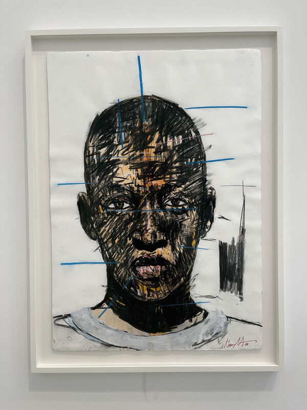 Nelson Makamo, ‘Untitled’, 2021, Drawing, Collage or other Work on Paper, Charcoal, ink and pastel on paper, MAKASIINI CONTEMPORARY