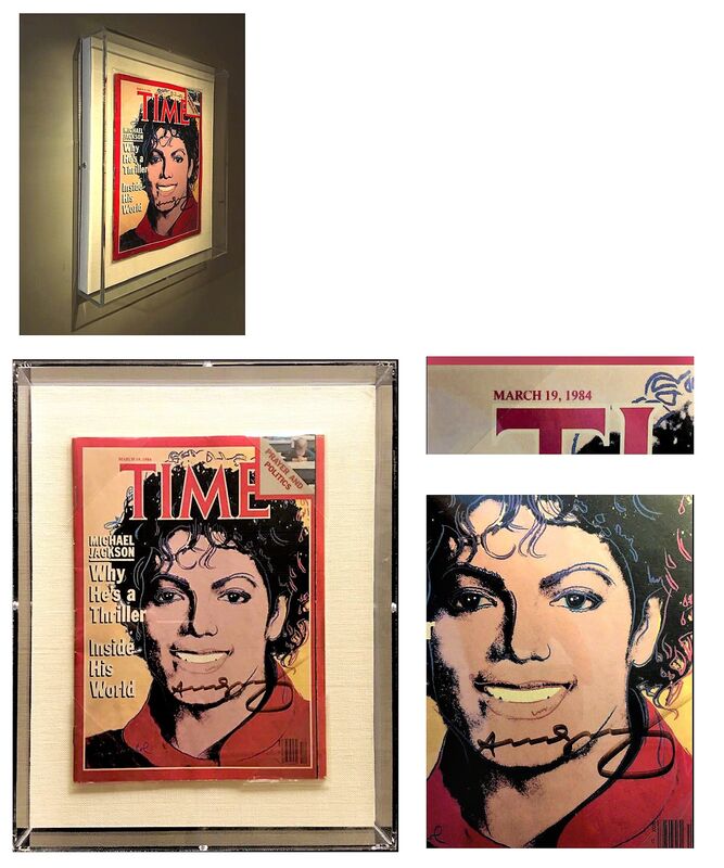 Andy Warhol, ‘Time Magazine, SIGNED, 1984, Estate of Dealer Dorothy Berenson Blau, UNIQUE’, 1984, Mixed Media, Black Sharpie on paper, VINCE fine arts/ephemera