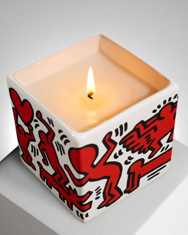 Keith Haring, ‘Red on White’, ca. 2015, Design/Decorative Art, Perfumed candle in porcelain pot, Samhart Gallery