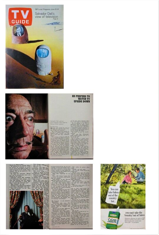 Salvador Dalí, ‘"Salvador Dali's View on Television", 1968, TV GUIDE, Article: "He Prefers to Watch TV Upside Down", Complete with all Listings, with NO mailing label. RARE.’, 1968, Ephemera or Merchandise, Print, VINCE fine arts/ephemera