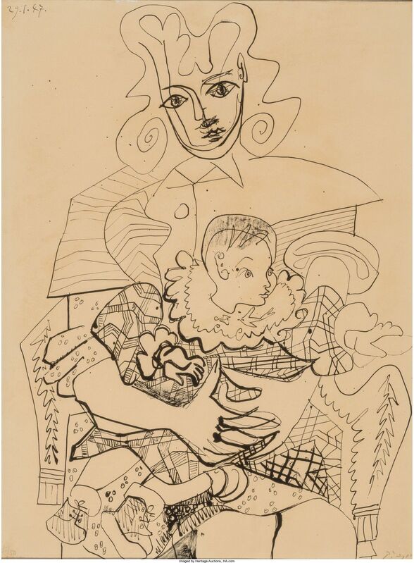 Pablo Picasso, ‘Inès et son enfant’, 1947, Print, Lithograph on Arches paper, Heritage Auctions