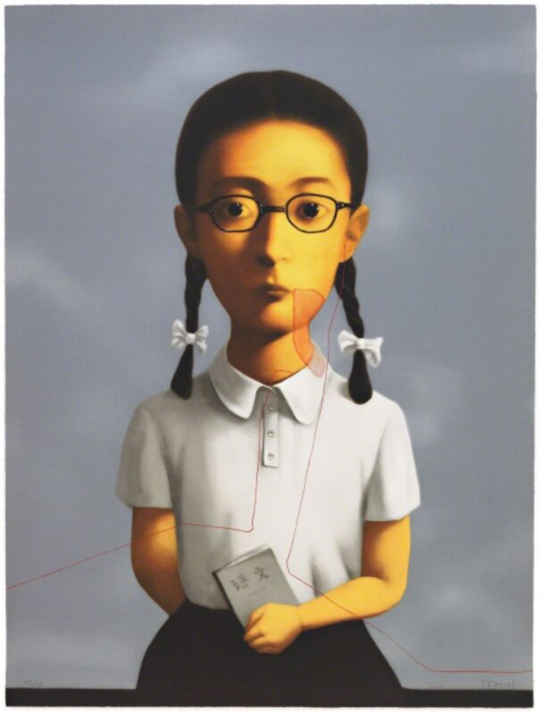 Zhang Xiaogang, ‘Blood Line Series - Girl’, 2006, Print, Lithograph, IFAC Arts