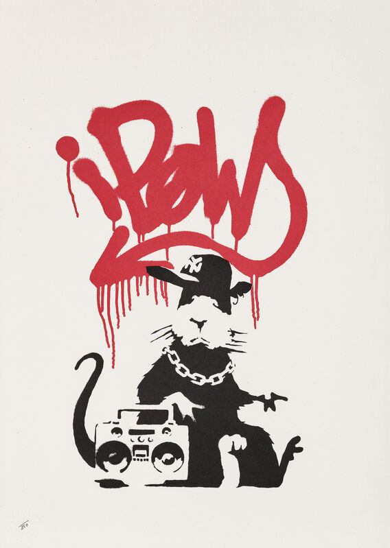 Banksy, ‘Gangsta Rat’, 2004, Print, Screenprint in colours on wove paper, Tate Ward Auctions