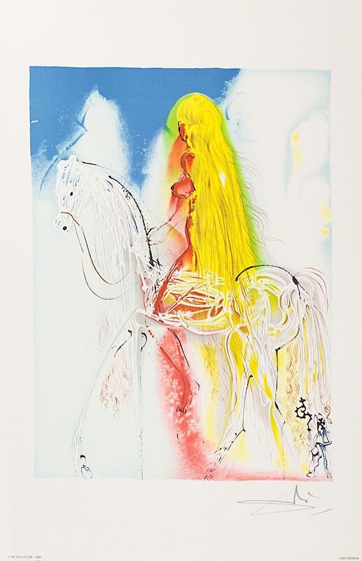 Salvador Dalí, ‘Lady Godiva’, 1983, Print, Lithograph on Vélin d'Arches Paper, Art Lithographies