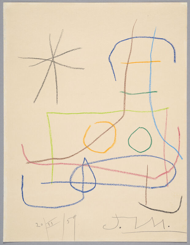 Joan Miró, ‘Untitled’, 1959, Drawing, Collage or other Work on Paper, Crayon on paper, Piano Nobile