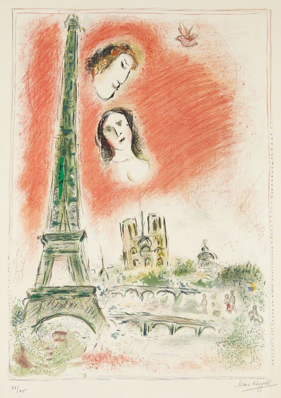 Marc Chagall, ‘Le rêve de Paris (The Dream of Paris)’, 1969-1970, Print, Lithograph in colors, on Arches paper, with full margins, Phillips
