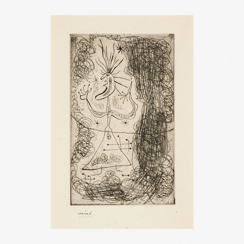 Joan Miró, ‘Untitled from Stephen Spender's "Fraternity"’, 1939, Print, Etching on Montval paper (framed), Rago/Wright/LAMA