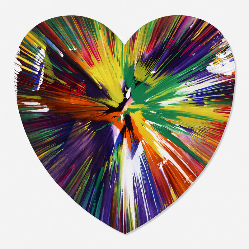 Damien Hirst, ‘Heart Spin Painting’, 2009, Painting, Acrylic on paper, Rago/Wright/LAMA