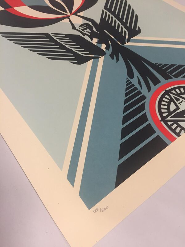 Shepard Fairey, ‘Lotus Angel’, 2020, Print, Screen print on Cream Speckle Tone paper, Samhart Gallery