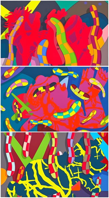 KAWS, ‘LOST TIME, ALONE AGAIN and FAR FAR DOWN’, 2018, Print, Complete set of three screenprints in colors, Artsy x Forum Auctions