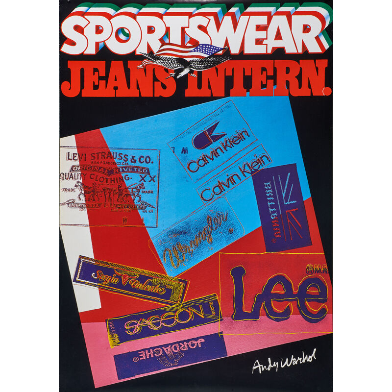Andy Warhol, ‘Sportswear Jeans  Intern’, 1984, Print, Offset lithograph in colors, Rago/Wright/LAMA