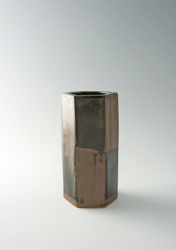Shōji Hamada, ‘Hexagonal vase, black and kaki glaze’, 1970, Other, Stoneware, Pucker Gallery