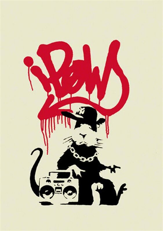 Banksy, ‘Gangsta Rat - Unsigned’, 2004, Print, Screen print on paper, Hang-Up Gallery