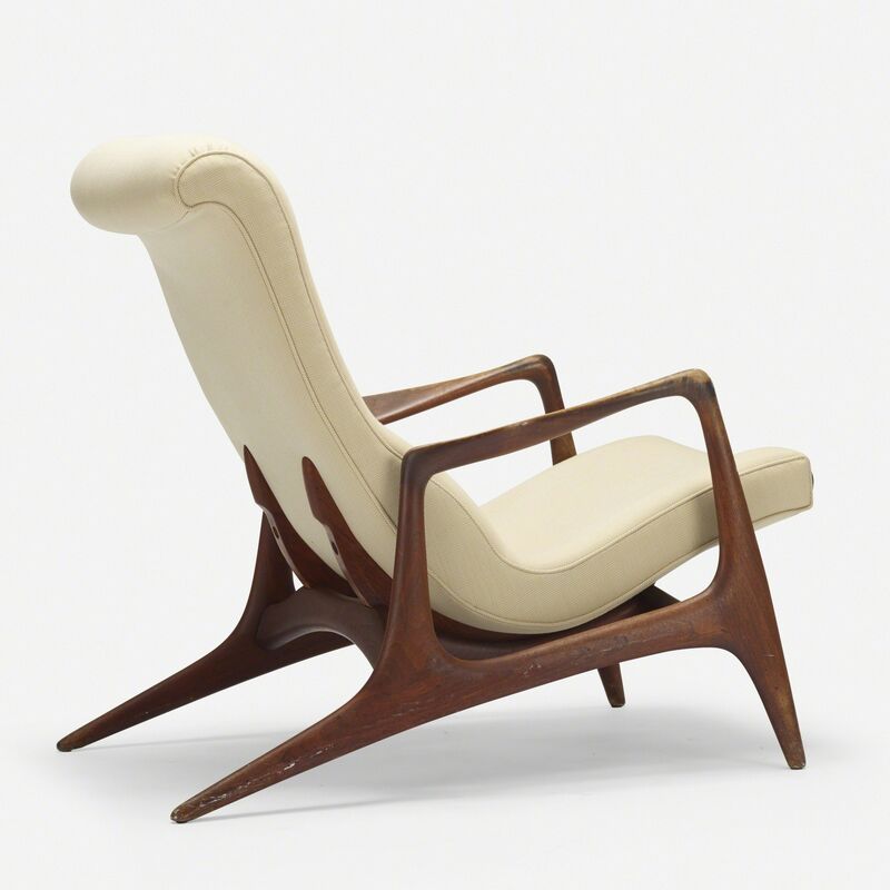 Vladimir Kagan, ‘Multi-position lounge chair, model VK100’, 1956, Design/Decorative Art, Walnut, upholstery, Rago/Wright/LAMA