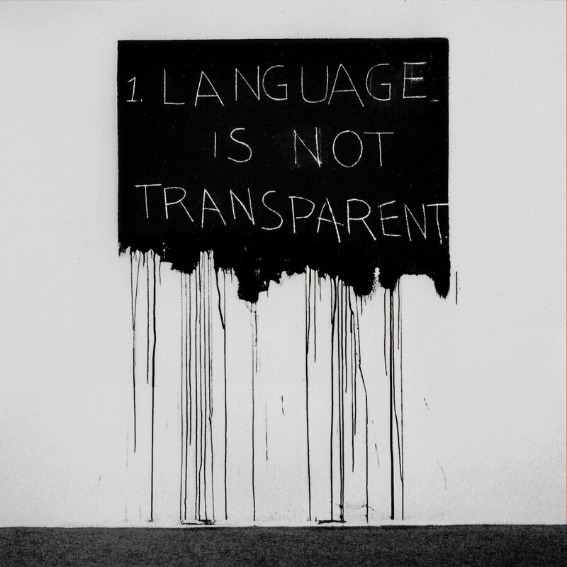 Mel Bochner, ‘Language Is Not Transparent’, 1970, Painting, Chalk on paint and wall, National Gallery of Art, Washington, D.C.