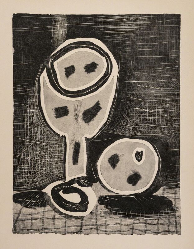 Pablo Picasso, ‘Nature Morte au Verre et a la Pomme (Baer 697B)’, 1957, Print, Offset lithograph, Forum Auctions