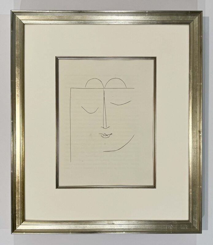 Pablo Picasso, ‘Half-Square Head of a Woman with Closed Eyes and Full Lips (Plate XXVII)’, 1949, Print, Original etching on Montval wove paper, Georgetown Frame Shoppe