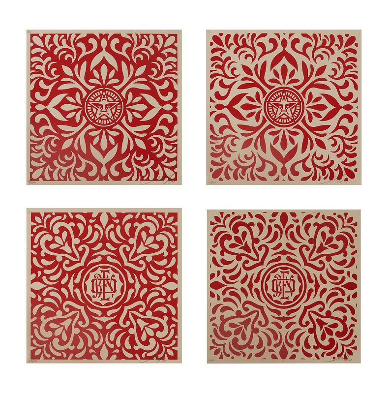 Shepard Fairey, ‘Japanese Fabric Pattern’, 2009, Print, Four screenprints in colors, Rago/Wright/LAMA