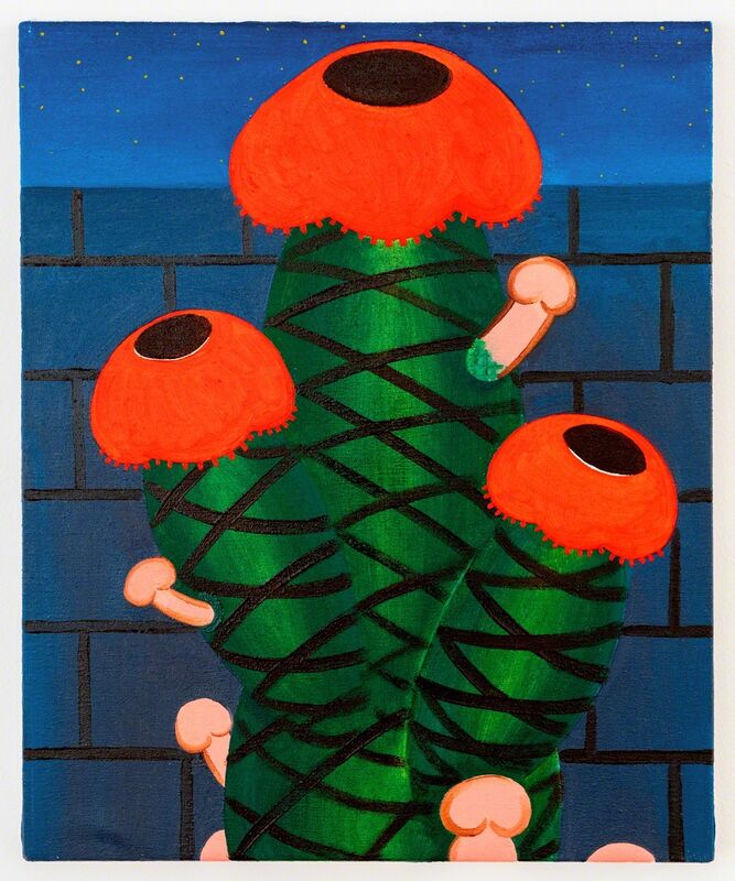 André Ethier, ‘Untitled (Cactus)’, 2017, Painting, Oil on canvas, Pangée