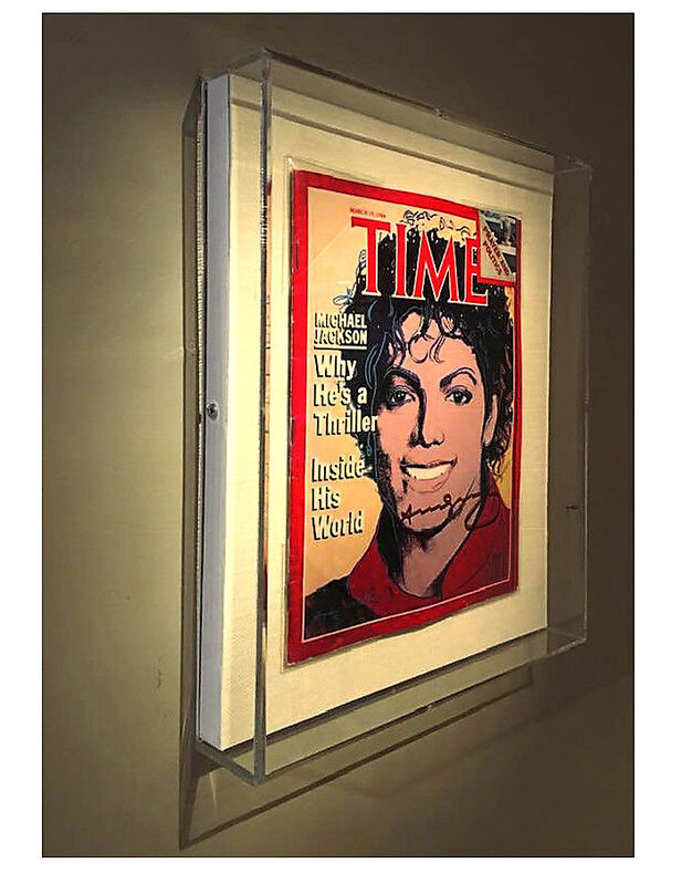 Andy Warhol, ‘Time Magazine, SIGNED, 1984, Estate of Dealer Dorothy Berenson Blau, UNIQUE’, 1984, Mixed Media, Black Sharpie on paper, VINCE fine arts/ephemera
