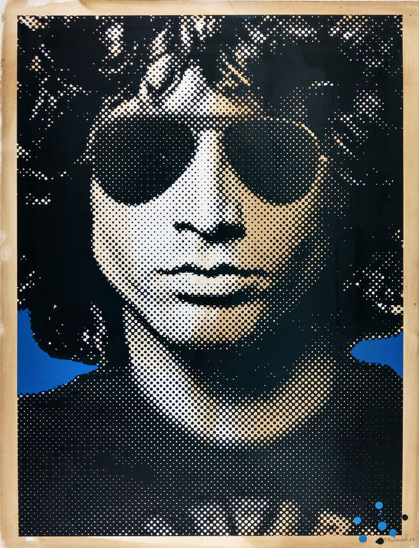 Mr. Brainwash, ‘Jim Morrison’, 2007, Print, Screenprint on hand torn paper, New Union Gallery