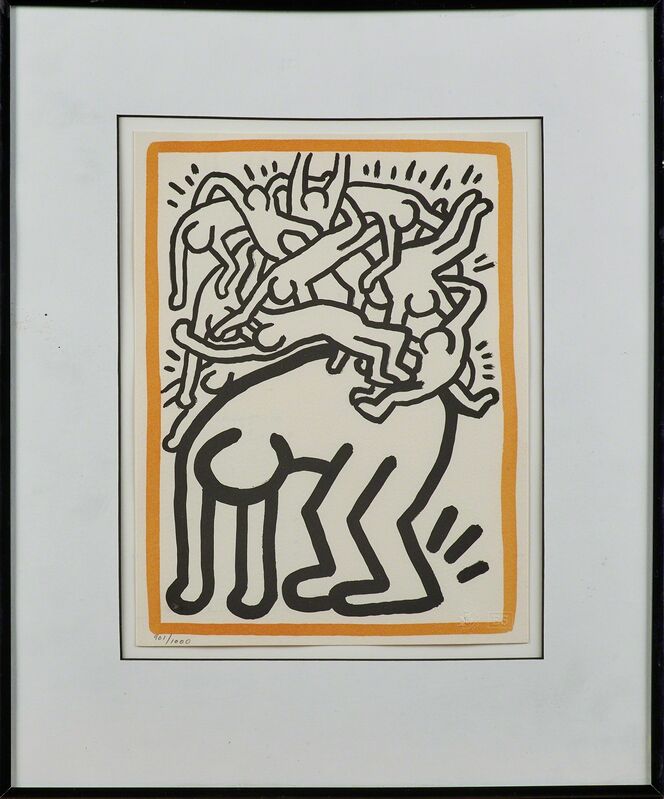 Keith Haring, ‘Untitled (Fight Aids Worldwide)’, 1990, Print, Lithograph in colors, Rago/Wright/LAMA