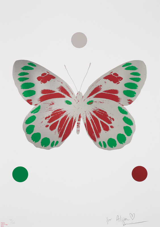 Damien Hirst, ‘Science Xmas Butterfly Print’, 2010, Print, Foil-block print in colours, on Arches 88 paper, with full margins., Phillips