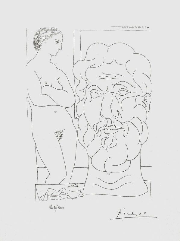 Pablo Picasso, ‘Model & Sculptured Head’, 1990, Reproduction, Lithograph on wove paper, Art Commerce