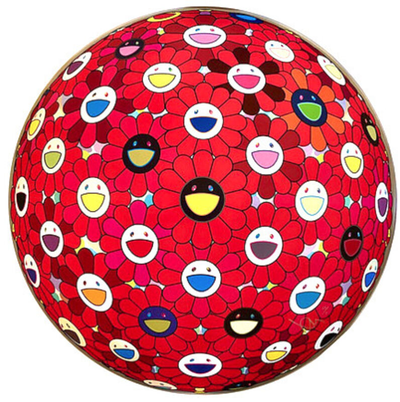 Takashi Murakami, ‘Flowerball: Bright Red’, 2017, Print, Offset lithograph, Vogtle Contemporary 
