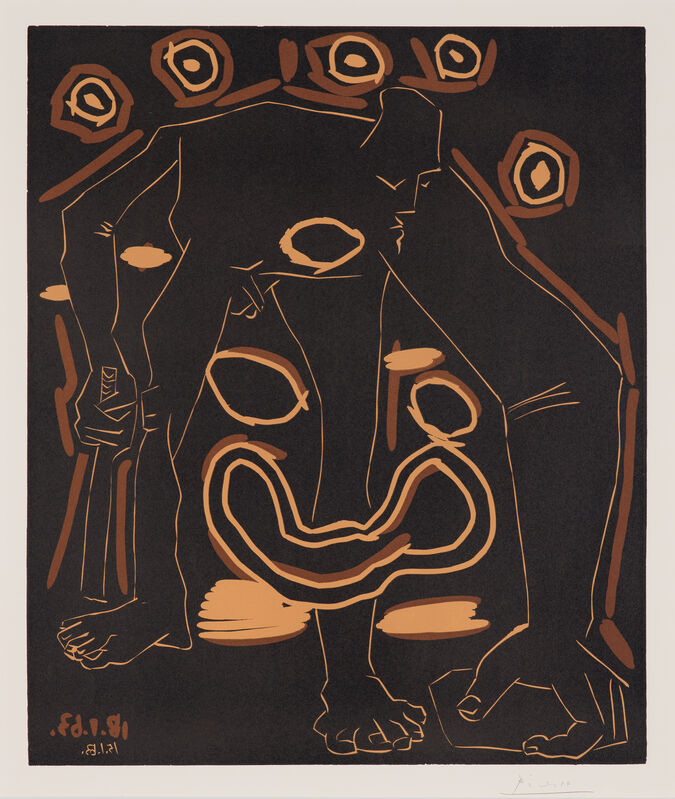 Pablo Picasso, ‘L'Homme au Bâton’, 1963, Print, Linocut on Arches paper, Galerie Jean-François Cazeau
