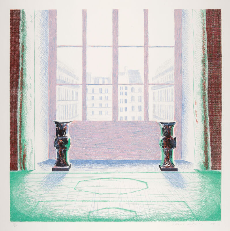 David Hockney, ‘Two Vases in the Louvre’, 1974, Print, Etching and Aquatint on Inveresk mould-made paper, Gerrish Fine Art