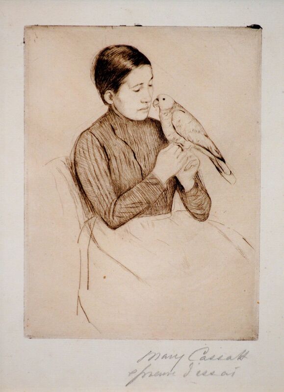 Mary Cassatt, ‘The Parrot’, ca. 1891, Print, Drypoint, Contessa Gallery