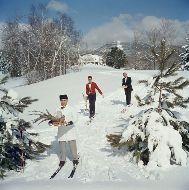 Slim Aarons, ‘Skiing Waiters’, 1960, Photography, Lambda Print, Undercurrent Projects