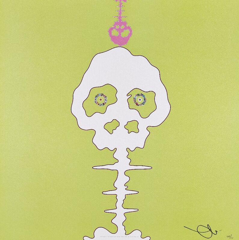 Takashi Murakami, ‘Bokan- black, Bokan- camouflage pink, Lime Green-time, Red-Time’, 2001-2009, Print, Four offset lithographs in colours on wove, Roseberys