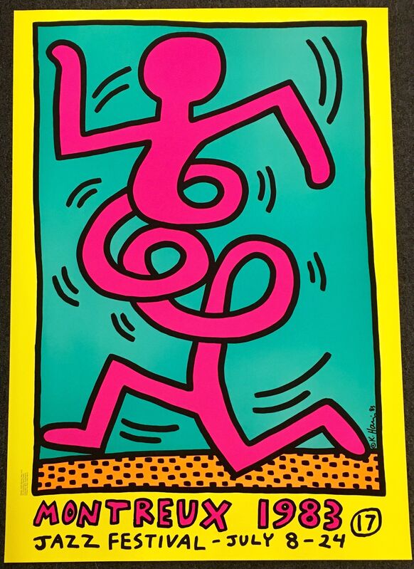 Keith Haring, ‘Keith Haring Montreux Jazz poster ’, 1983, Print, Serigraph in colors, Lot 180 Gallery