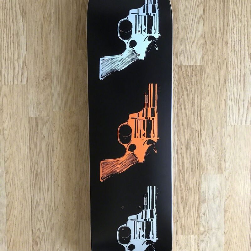 Andy Warhol, ‘ANDY WARHOL "GUNS" TRIPTYCH SKATE DECKS LIMITED EDITION’, 2015, Design/Decorative Art, Maple wood, Arts Limited