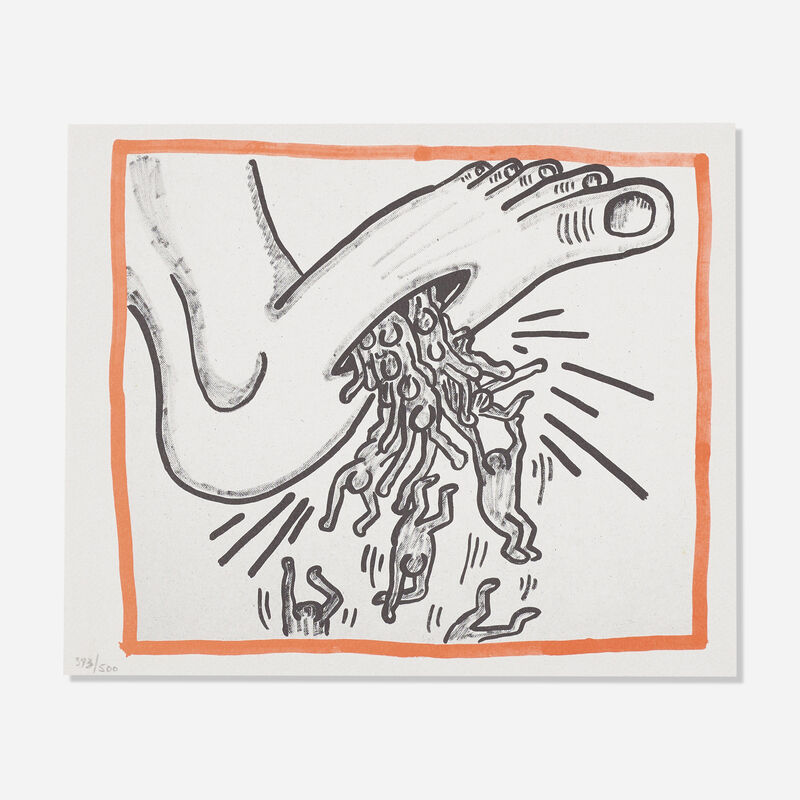Keith Haring, ‘Untitled (from Against All Odds, 20 Drawings)’, 1990, Print, Lithograph on acid-free Rivoli paper, Rago/Wright/LAMA