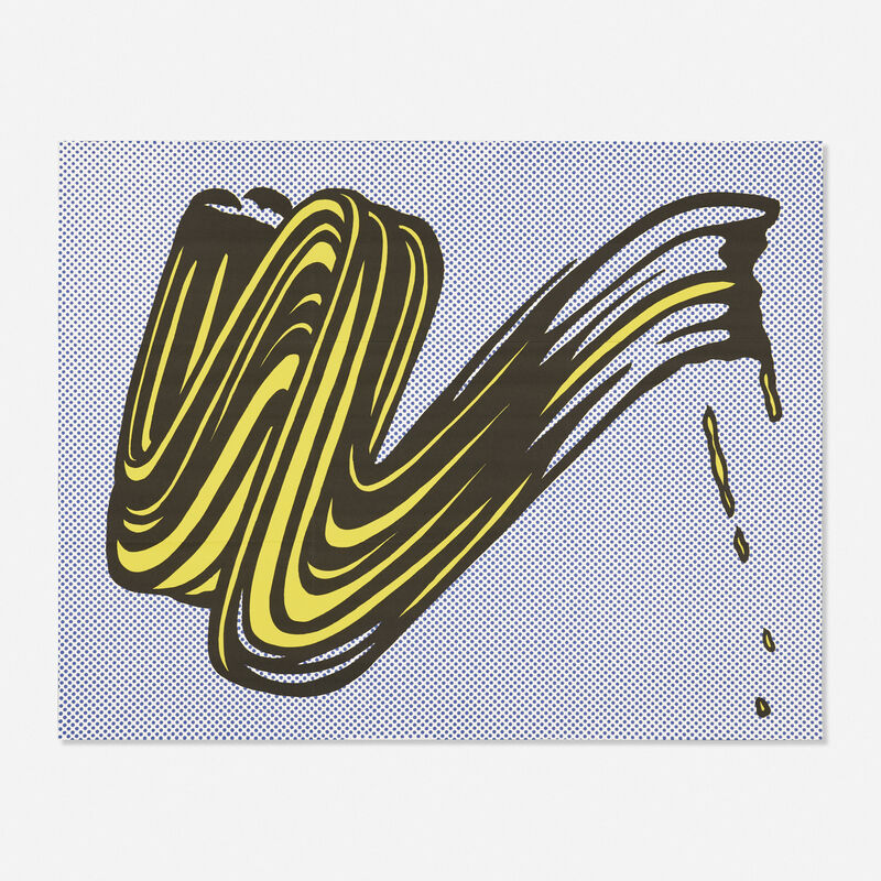 Roy Lichtenstein, ‘Brushstroke’, 1965, Print, Offset lithograph in colors (mailer), Rago/Wright/LAMA