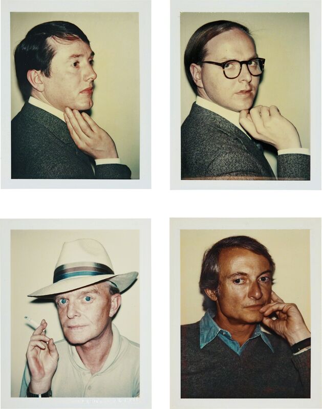 Andy Warhol, ‘Gilbert & George, Truman Capote, Roy Lichtenstein’, 1975-1981, Photography, Four unique Polaroid Polacolor Type 108 prints, Phillips