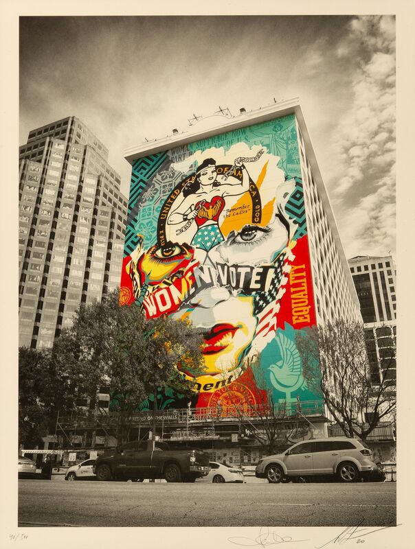 Shepard Fairey, ‘The Beauty of Liberty and Equality by Jon Furlong’, 2020, Print, Offset lithograph in colors on wove paper, Heritage Auctions