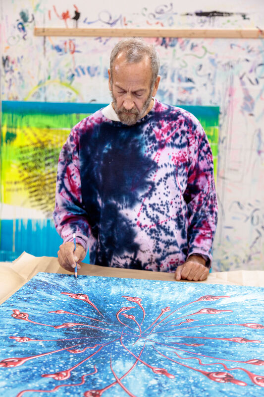 Kenny Scharf, ‘In The Beginning (Red Edition)’, 2019, Print, Lithograph 6 colors printed with Marinoni lithographic press, hand cut. Paper BFK Rives 300 g., JRP Editions