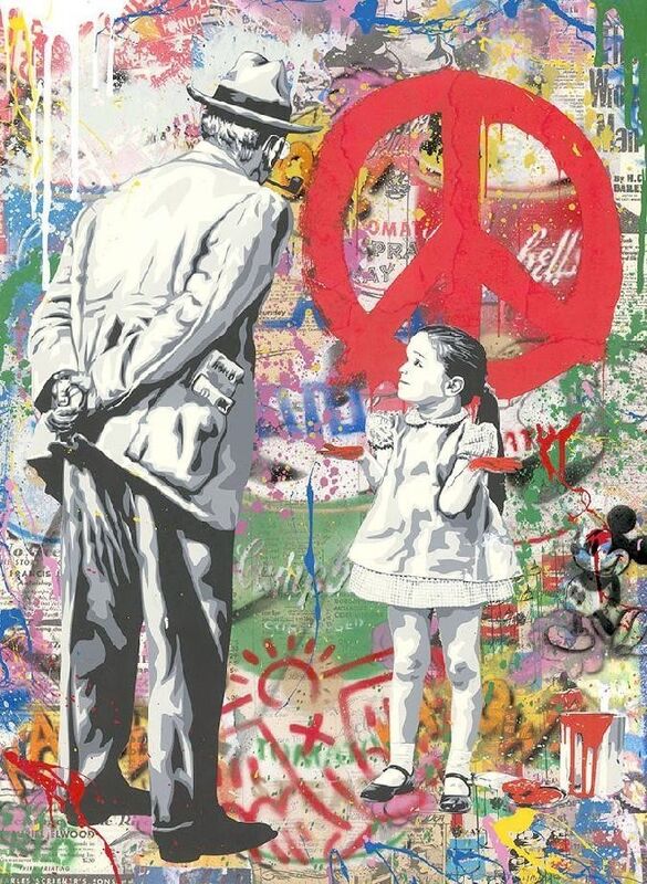 Mr. Brainwash, ‘Caught Red Handed’, 2020, Painting, Silkscreen and Mixed Media on Paper, Maddox Gallery