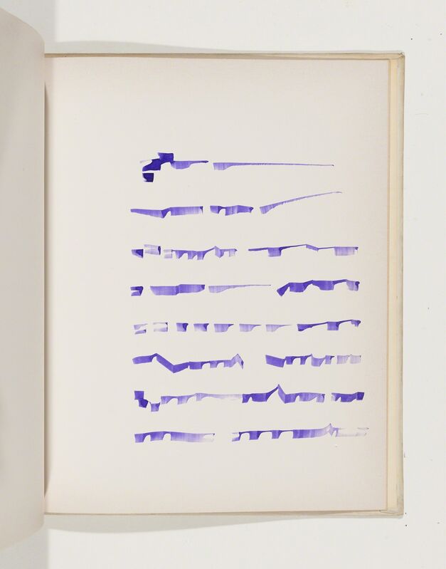Mirtha Dermisache, ‘Livre 3’, 1970, Drawing, Collage or other Work on Paper, Bound book, ink on paper, Drawing Center