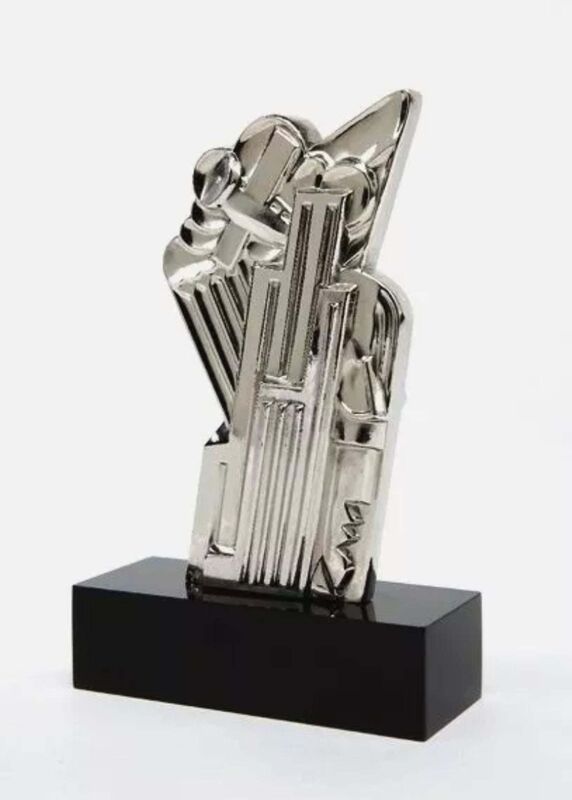 Roy Lichtenstein, ‘Salute to Airmail (Chromium)’, 1968, Sculpture, Gold plated bronze composite base, Art Commerce