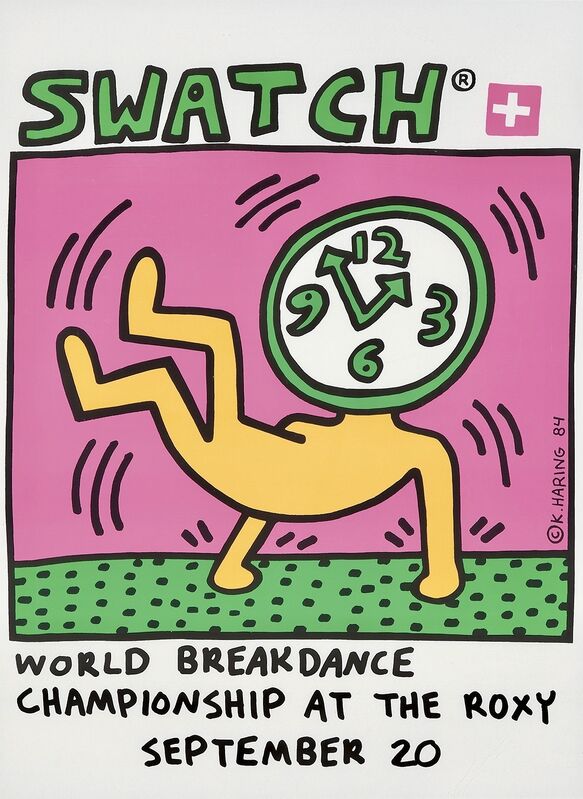 Keith Haring, ‘Keith Haring Swatch World Break Dance Championship poster ’, 1984, Posters, Offset Lithograph, Lot 180 Gallery