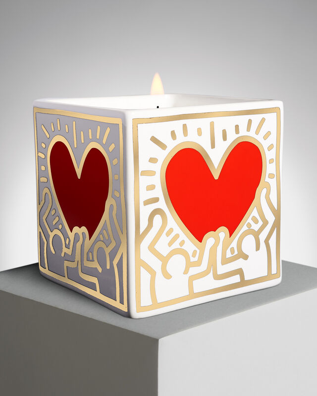 Keith Haring, ‘Red Heart with Gold’, ca. 2015, Design/Decorative Art, Perfumed candle in porcelain pot, Samhart Gallery