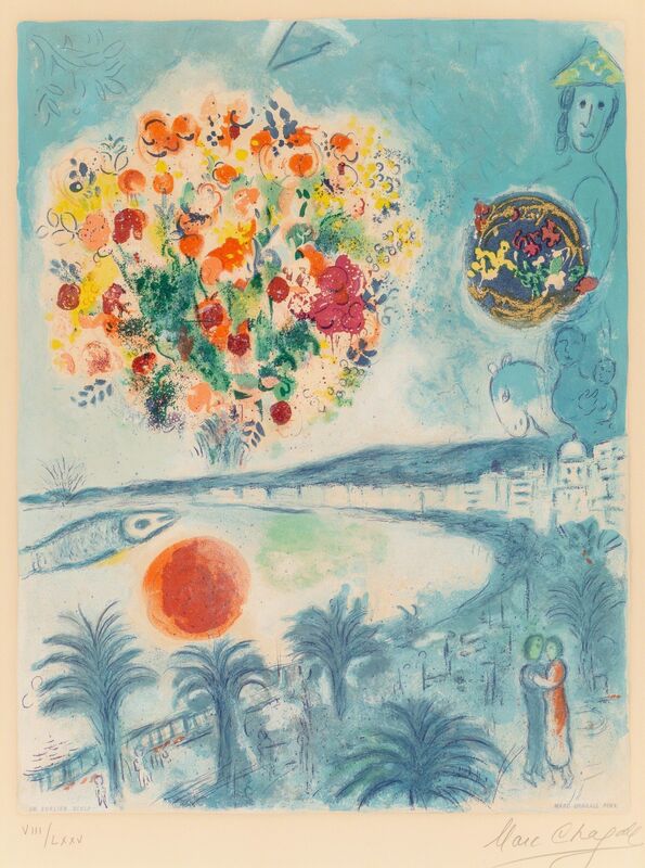 Marc Chagall, ‘Sunset’, 1967, Print, Lithograph in colors on Arches paper, Heritage Auctions