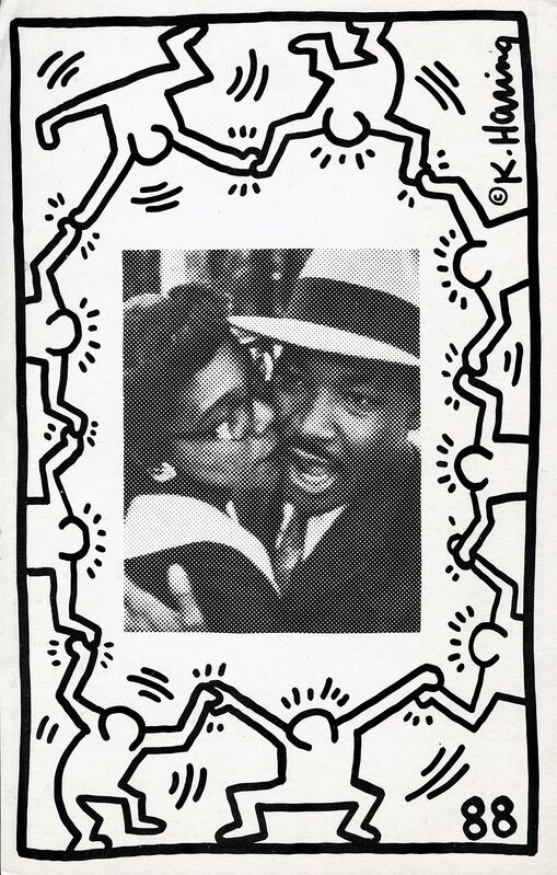 Keith Haring, ‘Keith Haring Martin Luther King Jr party The Palladium NYC’, 1988, Posters, Offset printed announcement, Lot 180 Gallery